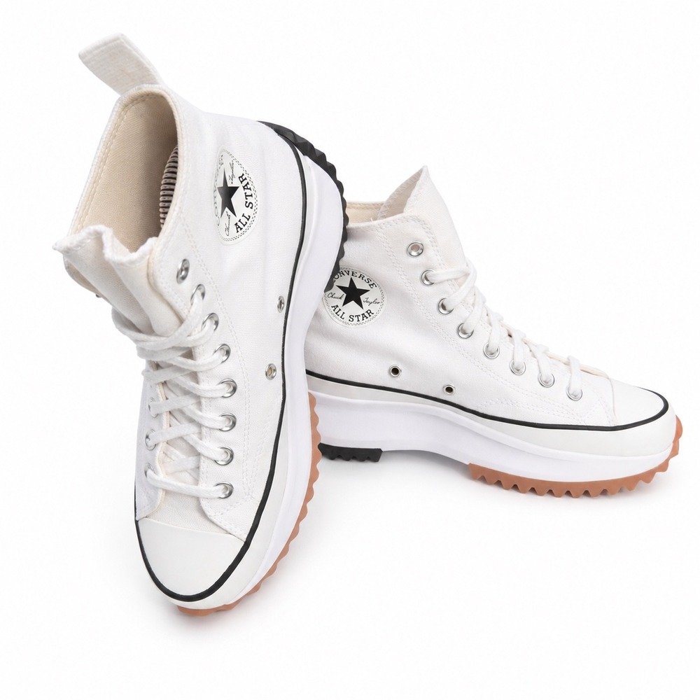 Converse Run Star Hike High Top White Platform Sneakers 166799C Mens 7.5 Women 9
